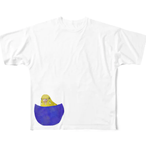 私ん家のインコ フルグラフィックTシャツ