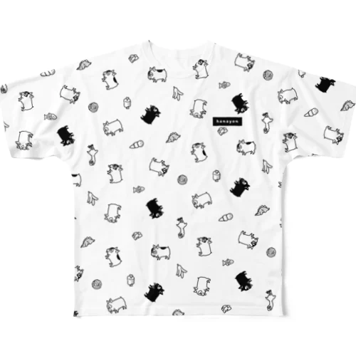 みんな大好きティー（モノトーン） All-Over Print T-Shirt