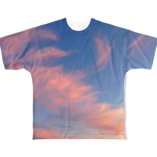 Pink morning clouds All-Over Print T-Shirt