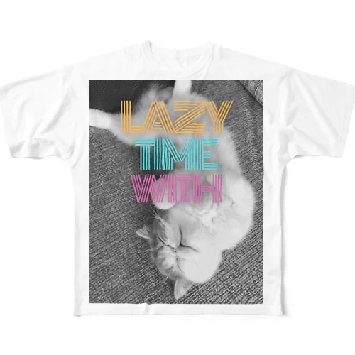 LAZY TIME フルグラフィックTシャツ