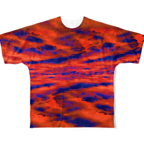 燃える空 All-Over Print T-Shirt