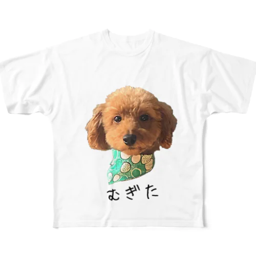 愛犬　むぎた フルグラフィックTシャツ