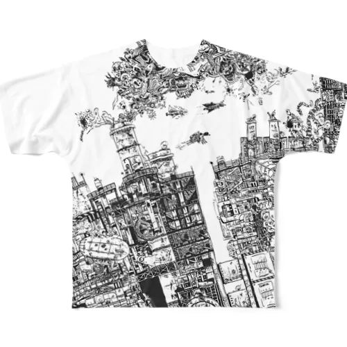 ハイコウジョウ 〜シロクロ〜 All-Over Print T-Shirt