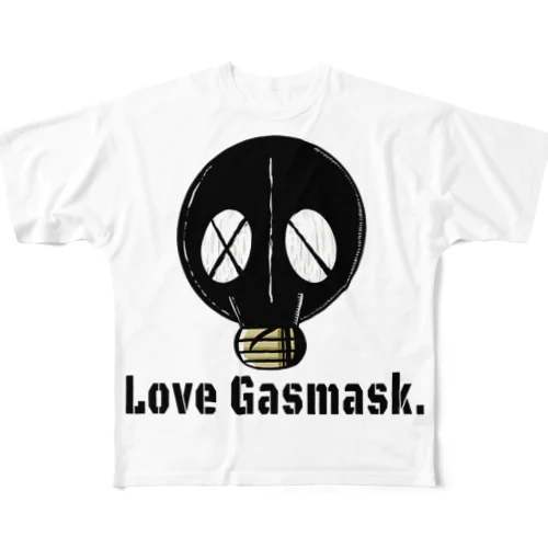 Love Gasmask. フルグラフィックTシャツ