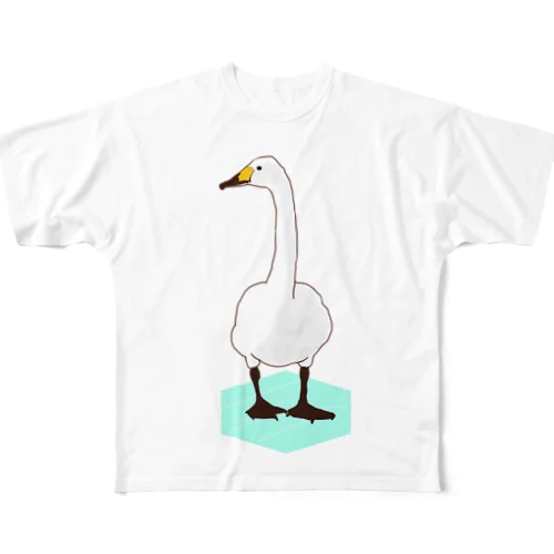 氷上の白鳥 All-Over Print T-Shirt