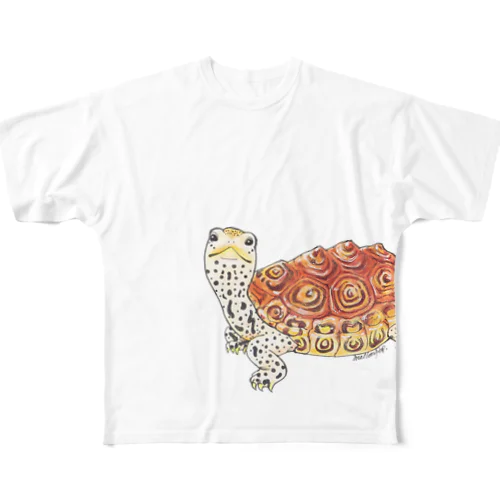 ダイヤモンドバックテラピン（着色） All-Over Print T-Shirt