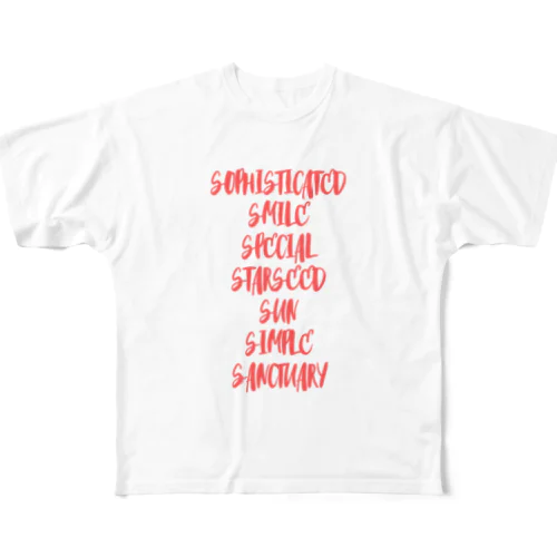 スターシード探しRED フルグラフィックTシャツ