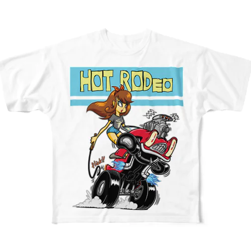 “HOT RODeo” All-Over Print T-Shirt