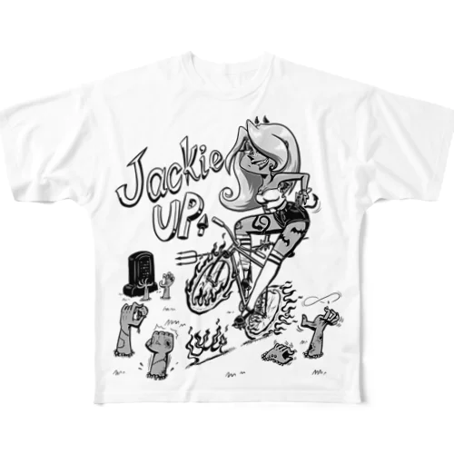 “Jackie up” 2 フルグラフィックTシャツ