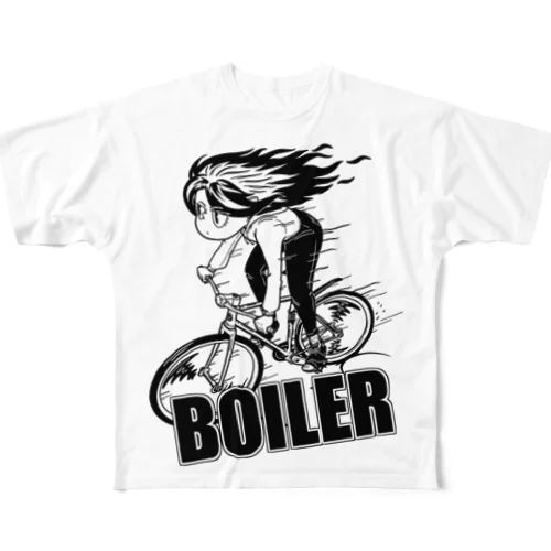 "BOILER" フルグラフィックTシャツ