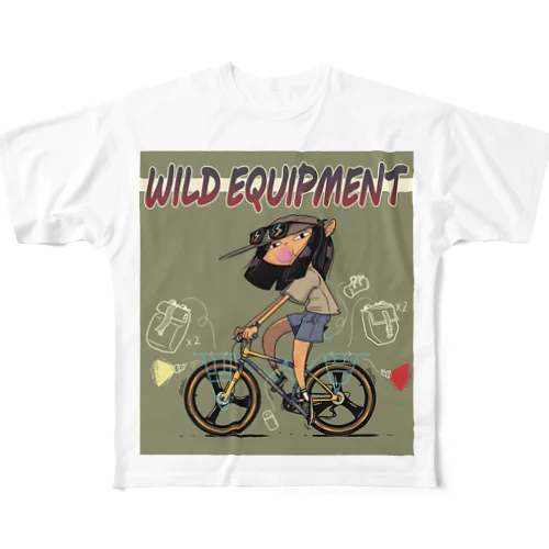 "WILD EQUIPMENT” フルグラフィックTシャツ