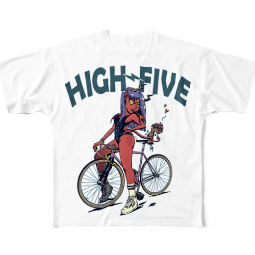 "HIGH FIVE" フルグラフィックTシャツ