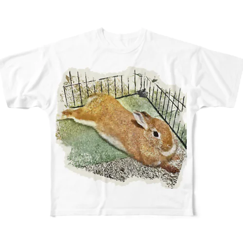 うさぎ フルグラフィックTシャツ