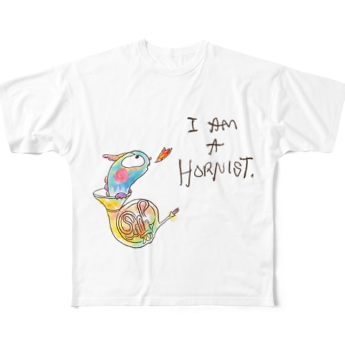 ホルンときょうりゅう All-Over Print T-Shirt