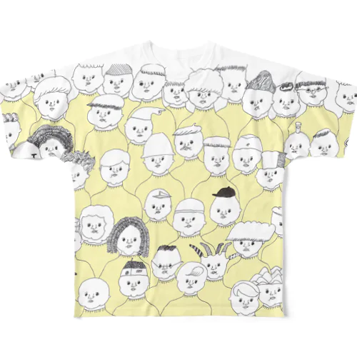 黄色いハイネックのつどい All-Over Print T-Shirt