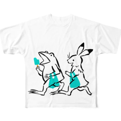 鳥獣戯画(ポップ/買い物) All-Over Print T-Shirt