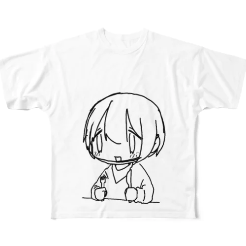 ﾊ。ｲｽﾞﾘずりず人 フルグラフィックTシャツ