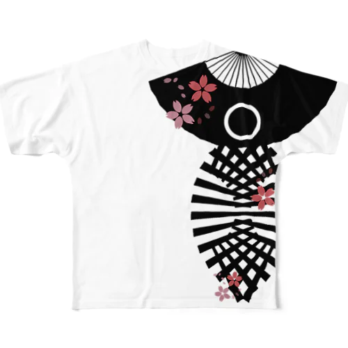 逆扇 桜 All-Over Print T-Shirt