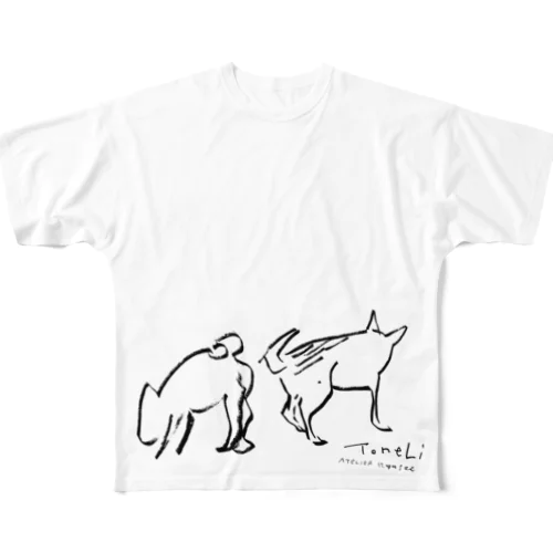 dog ToneLi フルグラフィックTシャツ