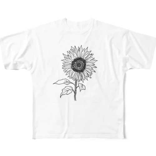 sunflower-lovers フルグラフィックTシャツ