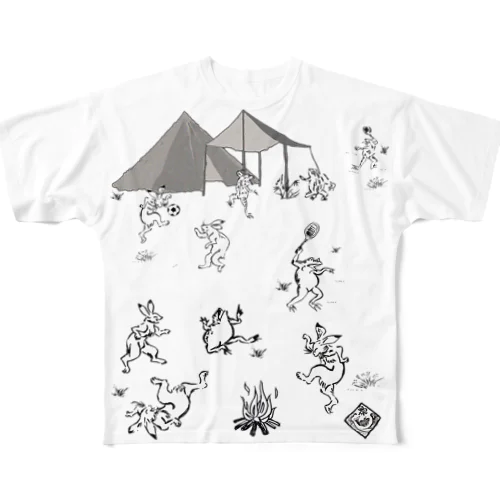 野営(キャンプ) All-Over Print T-Shirt