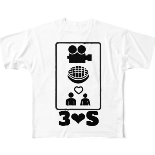 3❤︎S  All-Over Print T-Shirt