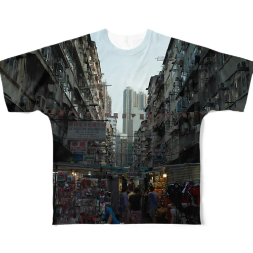 Hong Kong Tung Choi St フルグラフィックTシャツ