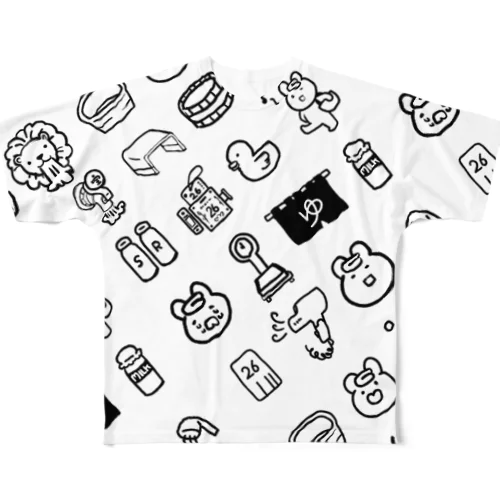 銭湯だいすきパターン All-Over Print T-Shirt