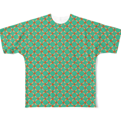 ちょっとちょっと【ノーマル】　グリーン All-Over Print T-Shirt