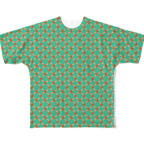 ちょっとちょっと【不安げ】　グリーン All-Over Print T-Shirt