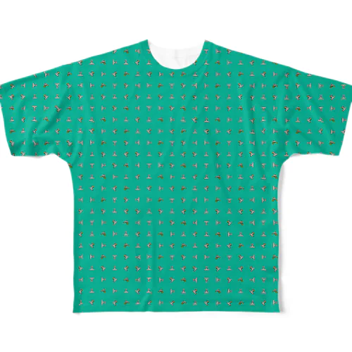 目玉クリップ　ターコイズB All-Over Print T-Shirt