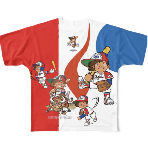 トリコロール【オールスター】背中面にもバッファ君！  フルグラフィックTシャツ