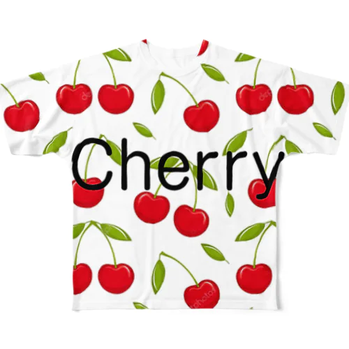 Cherry フルグラフィックTシャツ