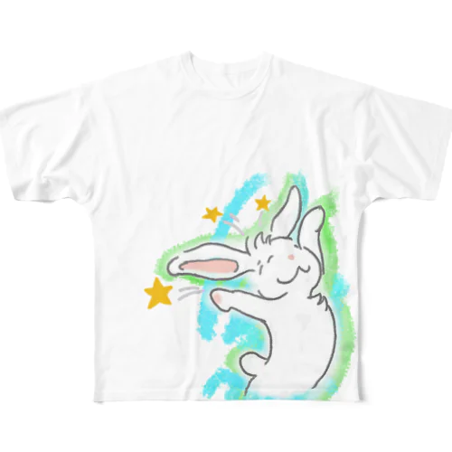 のびのびうさぎ#1 フルグラフィックTシャツ