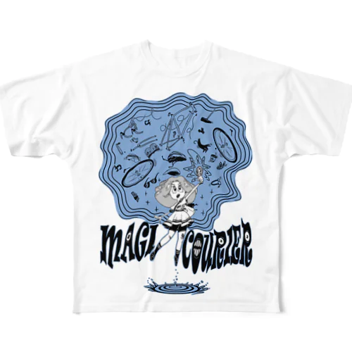 “MAGI COURIER” blue #1 フルグラフィックTシャツ