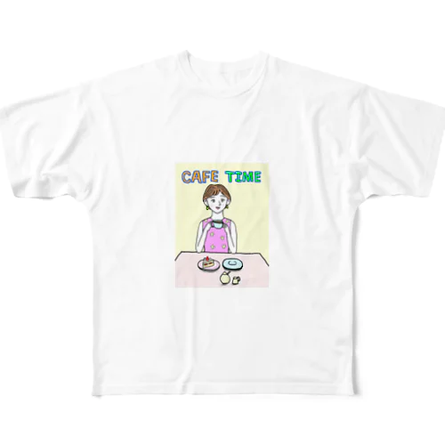 カフェタイム フルグラフィックTシャツ