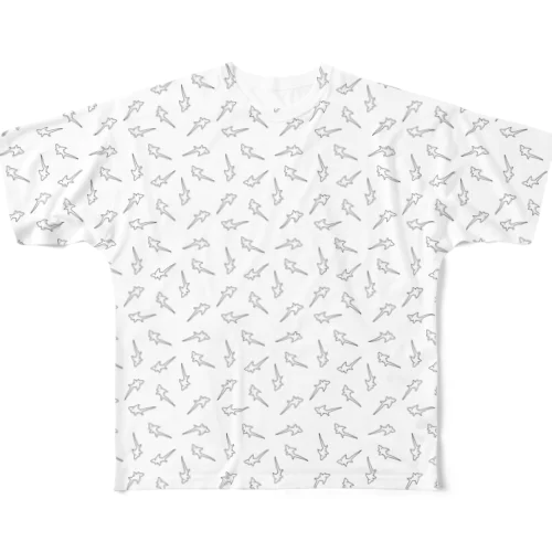 サメ柄 All-Over Print T-Shirt