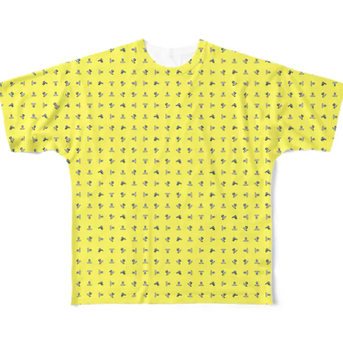 目玉クリップ　イエローB All-Over Print T-Shirt