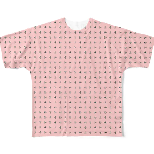 目玉クリップ　ピンクA All-Over Print T-Shirt