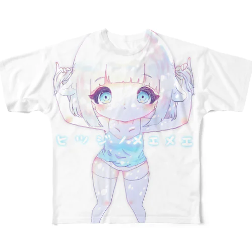 ໒꒱ヒツジノメエメエ໒꒱ フルグラフィックTシャツ