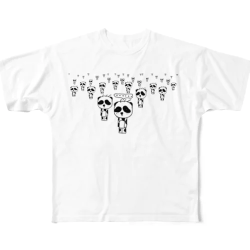 立ち止まりパンダ All-Over Print T-Shirt
