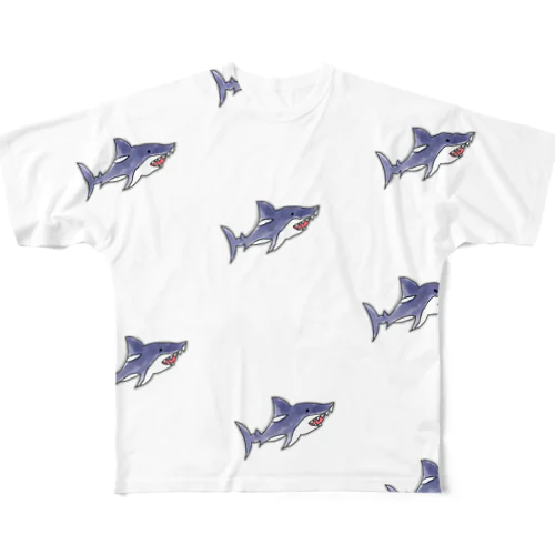 サメの大群 All-Over Print T-Shirt