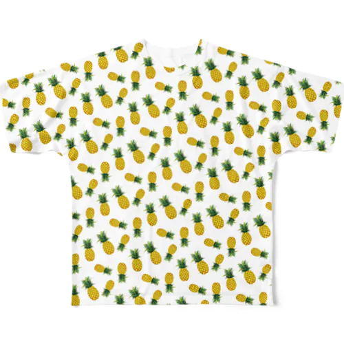 パイナップルがいっぱいTシャツ All-Over Print T-Shirt