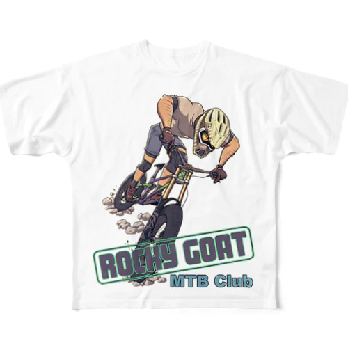 "ROCKY GOAT" フルグラフィックTシャツ
