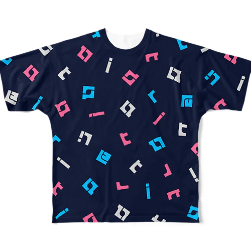 taiatariフルグラフィックT(紺/カラフル) All-Over Print T-Shirt