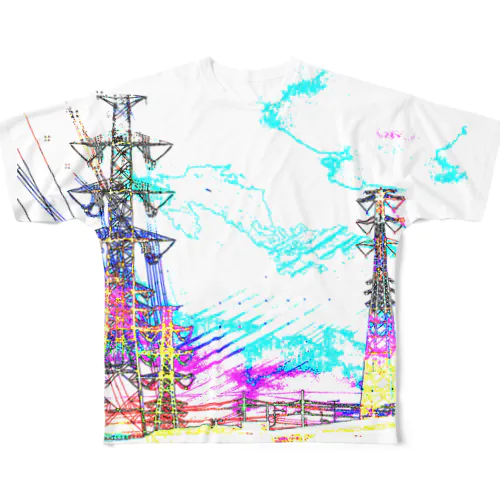 EB-TS001-W "Psychedelic White" フルグラフィックTシャツ