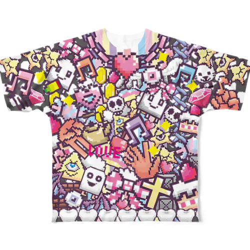 DOT　WORLD All-Over Print T-Shirt