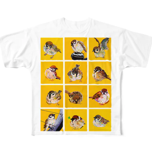 ちゅんがいっぱい All-Over Print T-Shirt