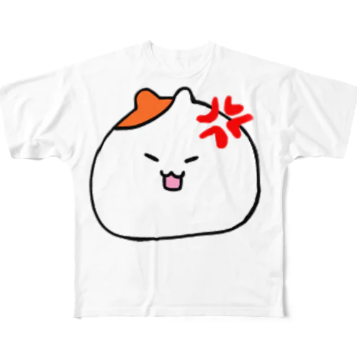 ミニハム　怒💢 フルグラフィックTシャツ