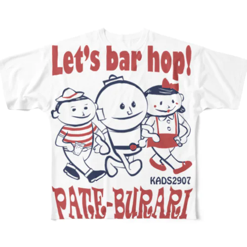 パテブラリ(PATE-BURARI) フルグラフィックTシャツ